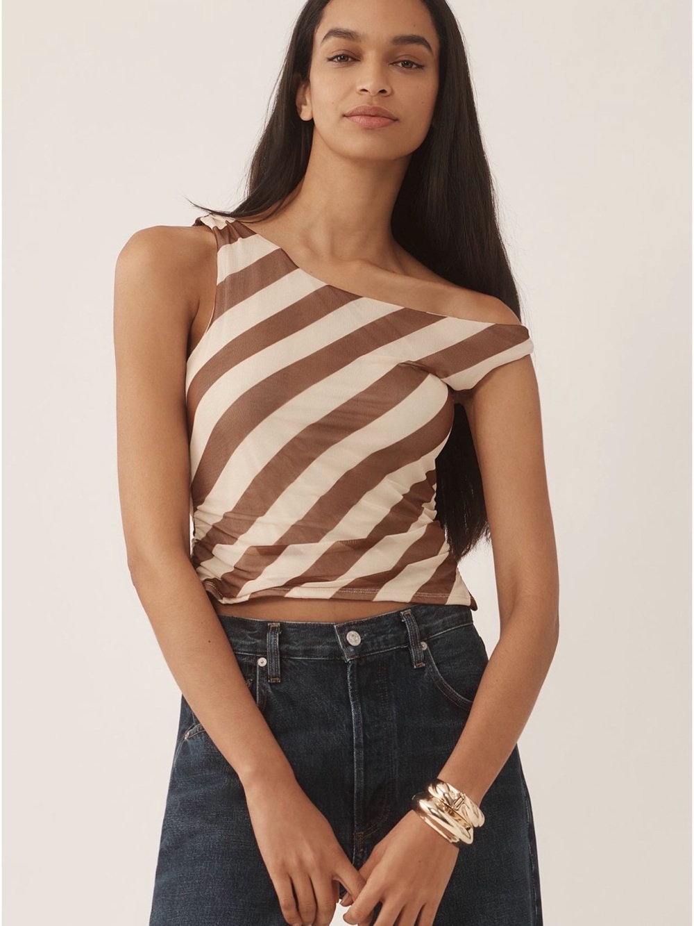 Sleeveless Mesh Twist Top